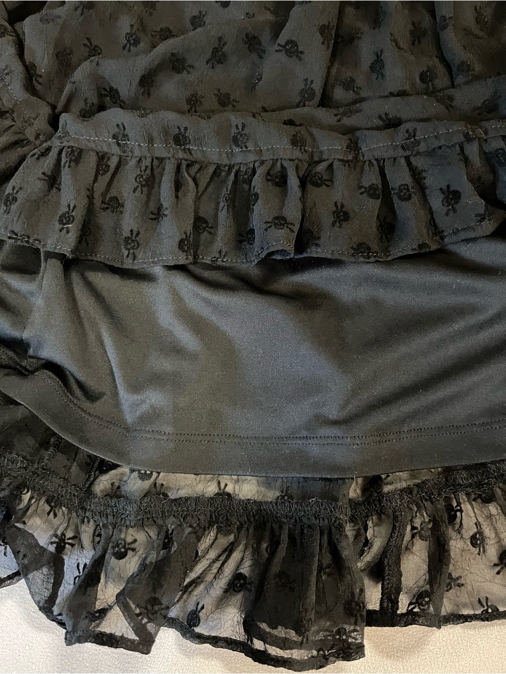 Vintage Royal Bones Daang Goodman black skull dress women M gothic lace witchy - Picture 7 of 11